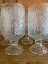 Load image into Gallery viewer, Set of 6 Vintage Footed Indiana Crystal Ice Glasses
