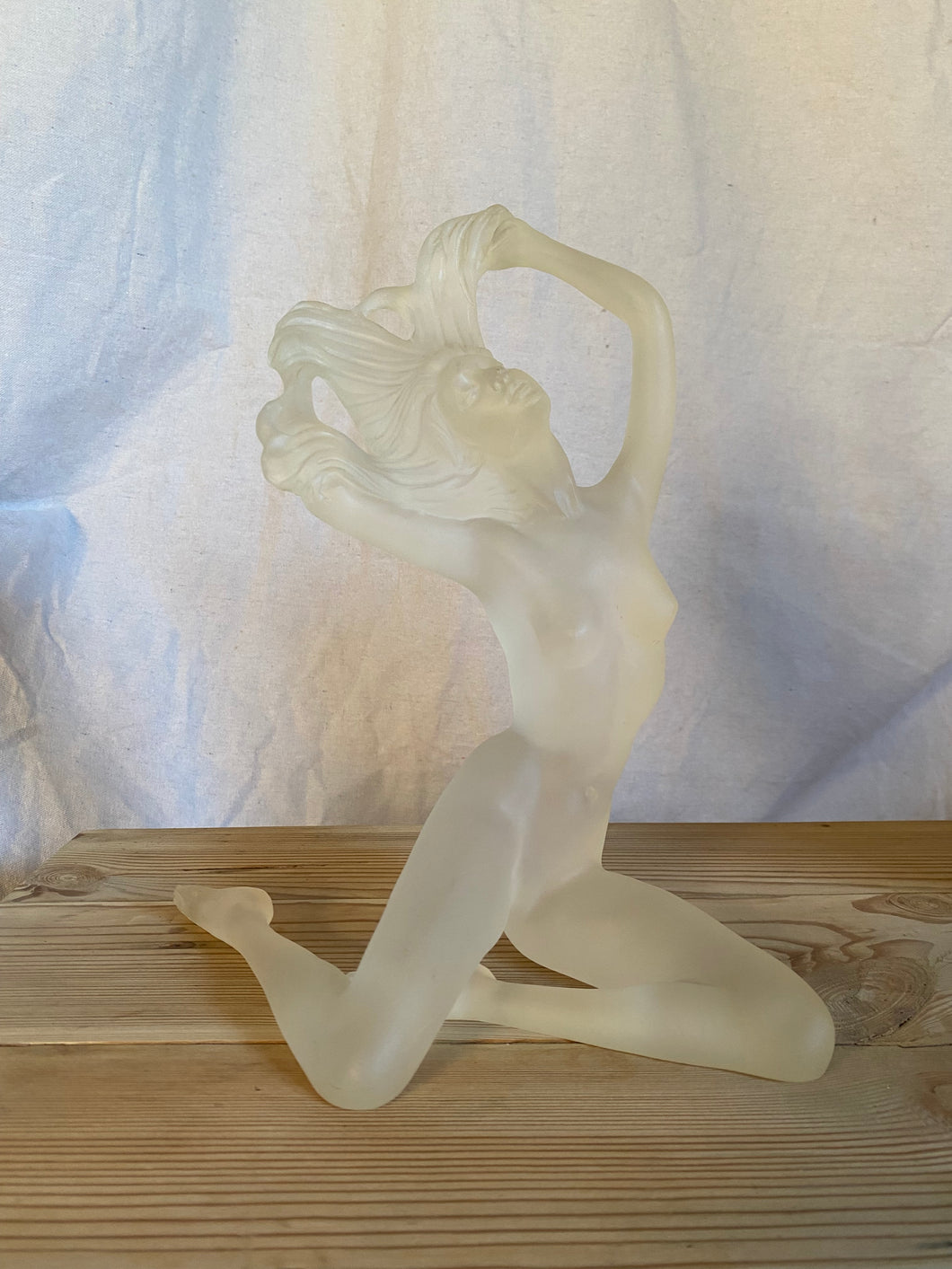 Lucite 80s Female Nude Figurine