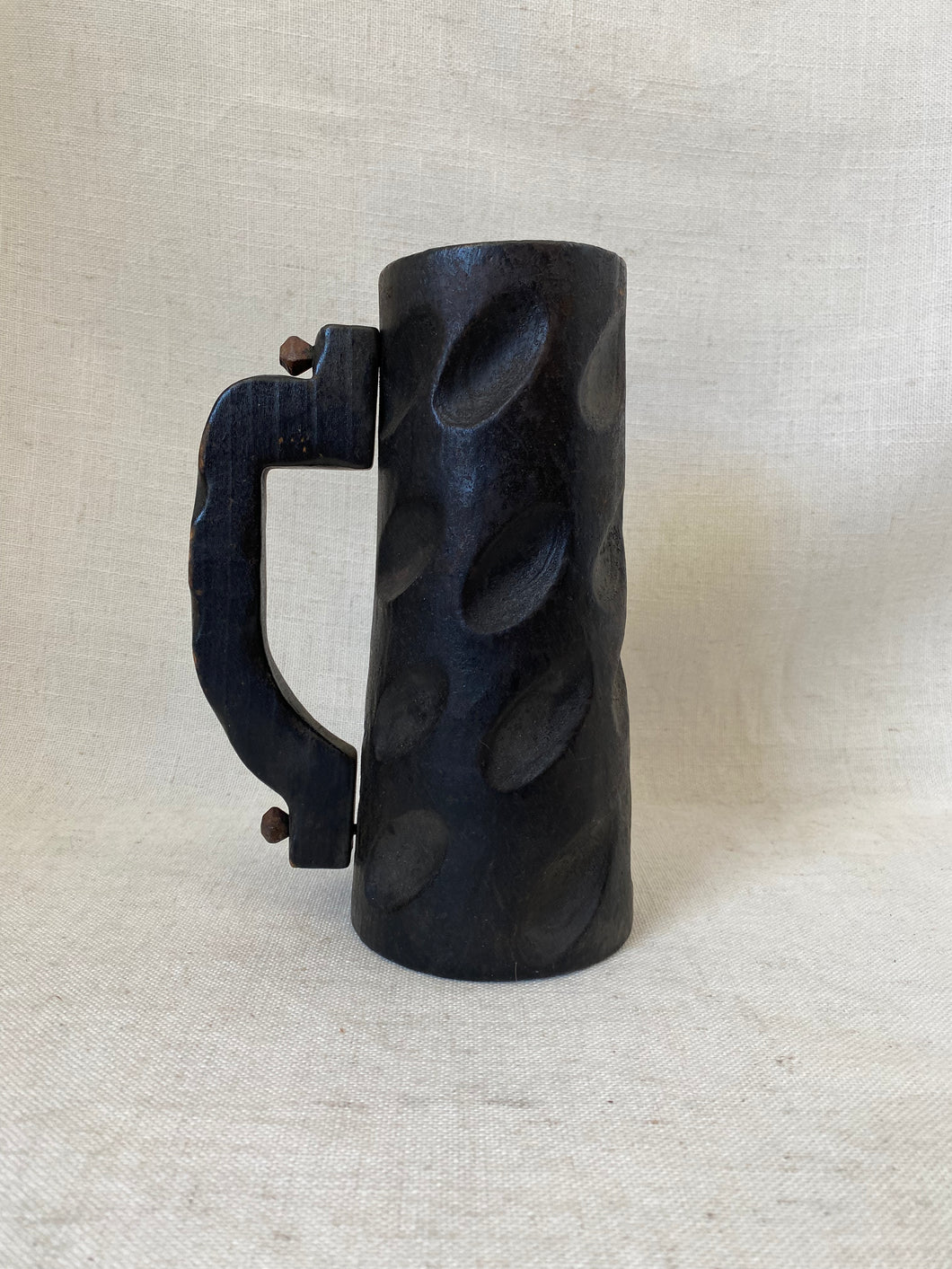 Hand Carved Wooden Beer Stein - Lobeco, Made in Spain